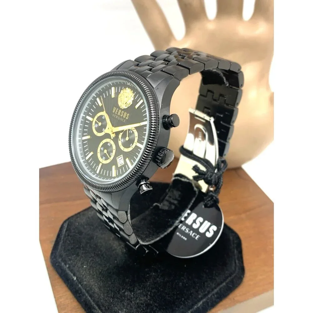 Versus by Versace Men's Watch VSP971221 Chronograph Quartz Black Steel 45mm